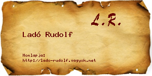 Ladó Rudolf névjegykártya